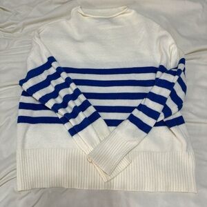 Blue & White Striped Sweater